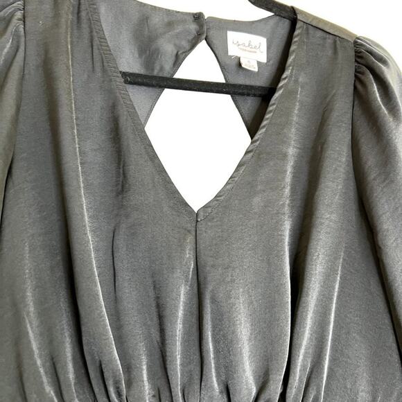 Ingrid Isabel Maternity Top Blouse Women Small Black Smoked V-Neck Minimalistic - Picture 8 of 10